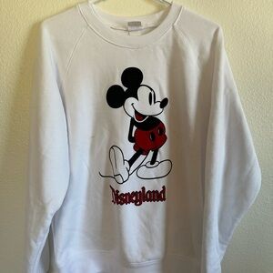 Mickey Mouse Classic Sweatshirt for Adults – Disneyland – White